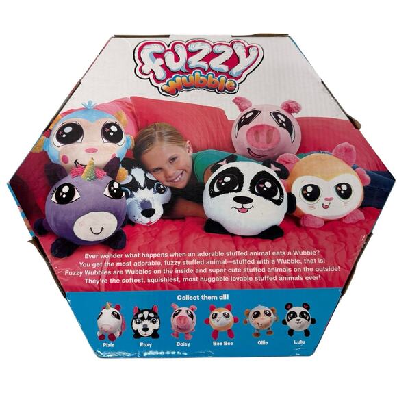 Fuzzy Wubble Daisy the Pig Inflatable Plush Stuffed Animal Soft Cuddly Toy NSI - Picture 2 of 6